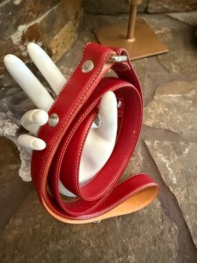 Coach Leatherware Dog Leash Red Large